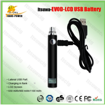 2015 Amigo Itsuwa Best Selling Evod LCD USB Battery Hot Sell in Korea